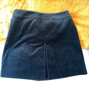 J Crew Velvet Mini Skirt, Navy, Size 10